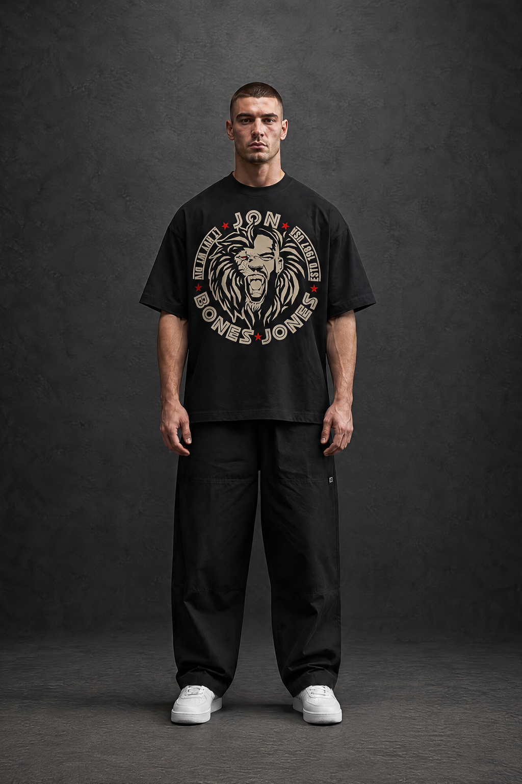 JON JONES DARK LIONFACE T-SHIRT