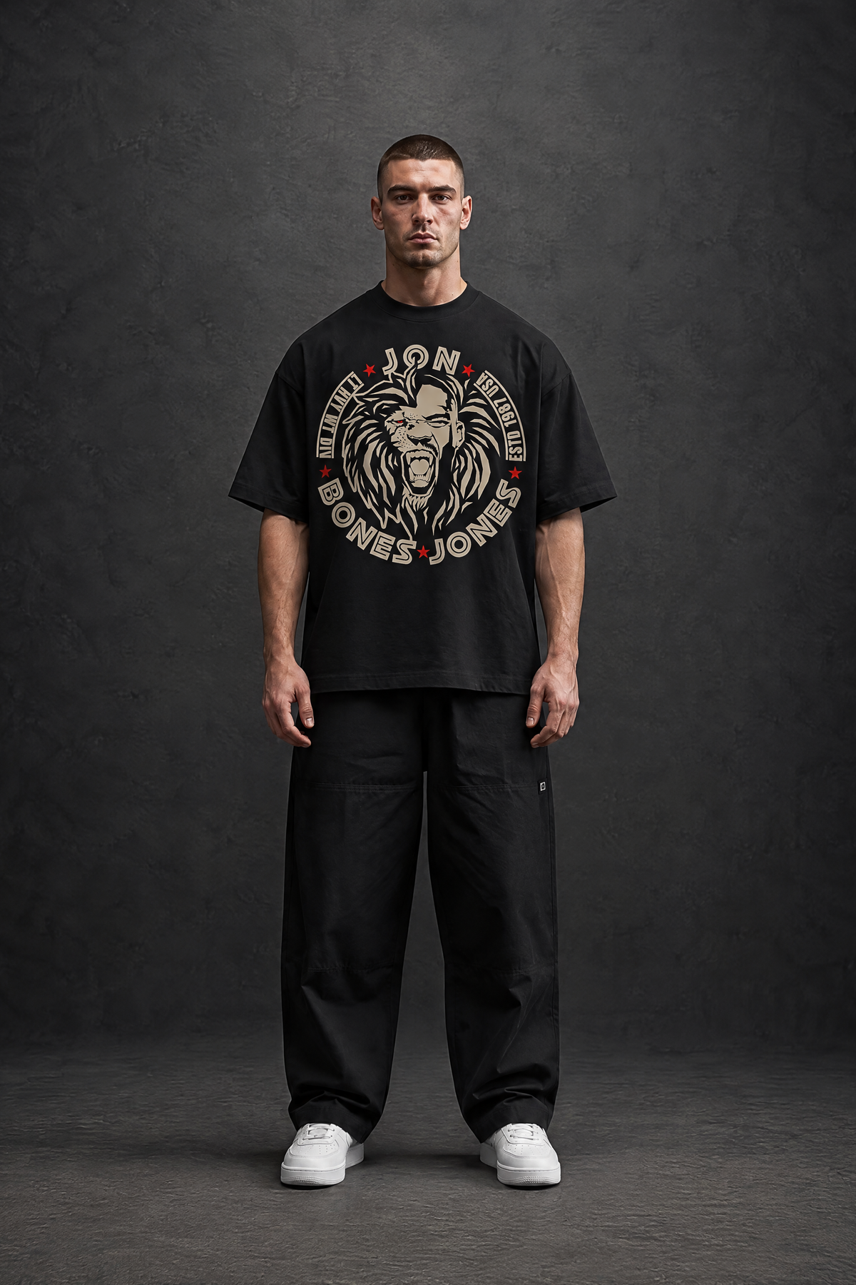 JON JONES DARK LIONFACE T-SHIRT