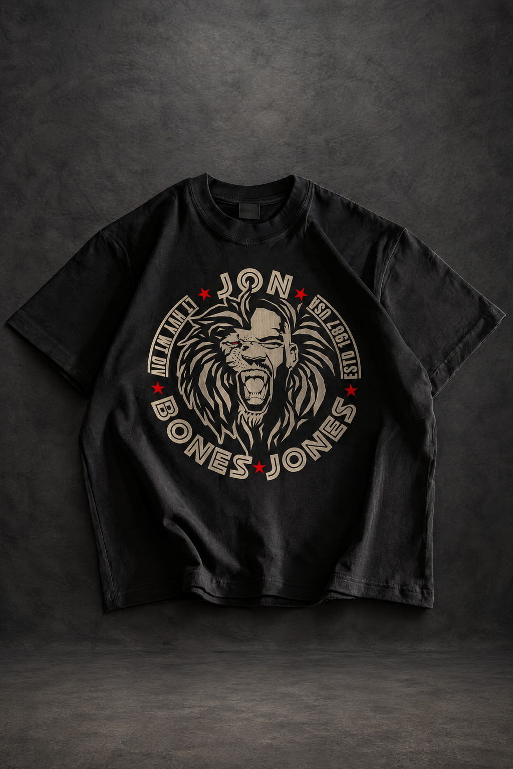 JON JONES DARK LIONFACE T-SHIRT